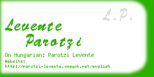 levente parotzi business card